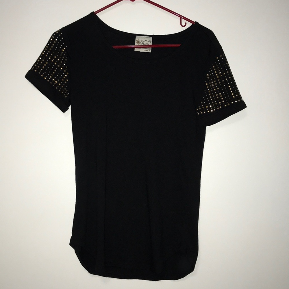 Black Rhinestone Top